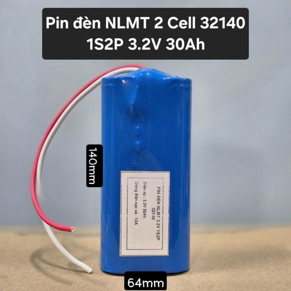Pin sắt LiFePO4 32140 3.2V 30000mah 30Ah kèm mạch bảo vệ 1S cho đèn năng lượng mặt trời